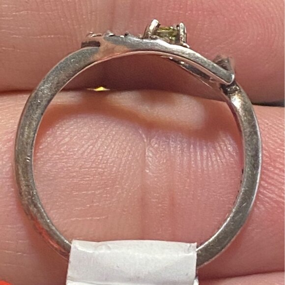 Heart Ring Size 7.5 Garnet Amethyst Spinel Tourmaline Sterling Silver 925 Women - Picture 4 of 10